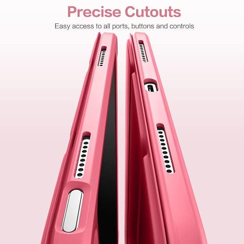 Vobafe Case for iPad A16 11th Generation 11 Inch 2025/iPad 10th 10.9" 2022 | with Pencil Holder, PC Clear Hard Back Cover, Slim Trifold Stand Case Support Touch ID, Auto Wake/Sleep, Pink thumbnail 9