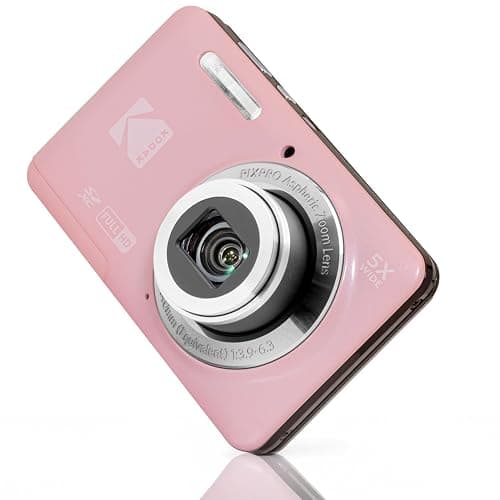 Kodak PixPro Friendly Zoom FZ55 16MP 1080p Full HD Camera (Pastel Pink) | 5X Optical Vlogging - Image 1