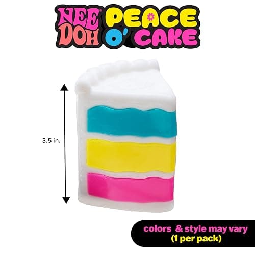 Schylling Needoh Peace O Cake - Sensory Squeeze Toy - Colors May Vary thumbnail 5