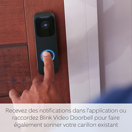 Blink Sonnette Vidéo | Système audio bidirectionnel, vidéo HD, longue autonomie, détection de mouvements, notifications de sonnette dans l'application, fonctionne avec Alexa | Noir thumbnail 3