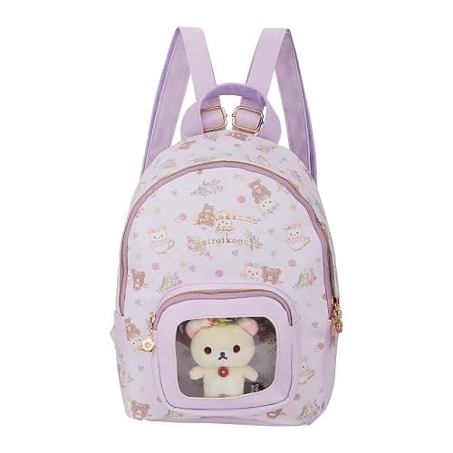 San-X Original Rilakkuma Floral Tea Time Backpack with Korilakkuma Plush - Image 1