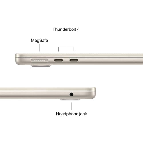 Apple 2025 MacBook Air 13-inch Laptop with M4 chip: Built for Apple Intelligence, 13.6-inch Liquid Retina Display, 16GB Unified Memory, 256GB SSD Storage, Touch ID; Starlight with AppleCare+ (3 Years) thumbnail 5