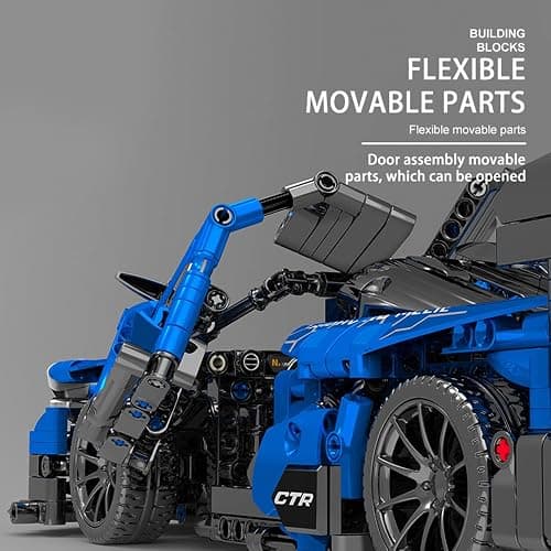 Mesiondy 1:14 MOC Building Set Raceing Car Model for Boys Age 8-14，Sports Car Building Blocks Toys Adults Kits，，(1404 Pieces) thumbnail 4