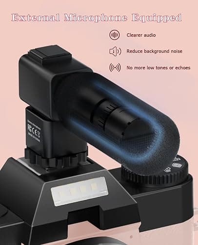 FLATIC Cameras for Photography, 6K 64MP Digital Camera with WiFi & Microphone for Youtuber, Vlogging Camera with 180°Flip Screen, 64GB Card, 2 Batteries, Macro & Wide-Angle Lens, Card Reader thumbnail 7