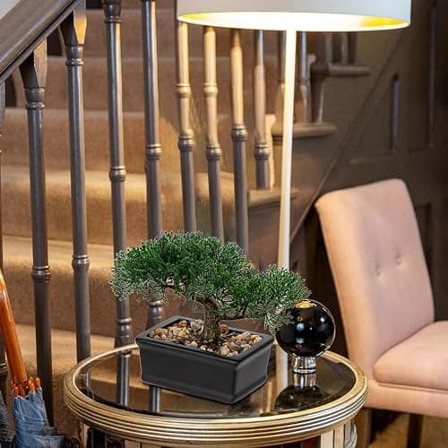 Artificial Bonsai Tree Juniper Faux Plants Indoor Fake Plants Decor with Ceramic Pots for Home Table Office Desk Bathroom Shelf Bedroom Living Room Farmhouse Decoration thumbnail 5