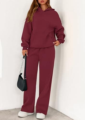 PRETTYGARDEN Women's 2 Piece Outfits Fall Sweatsuits Oversized Hoodies Wide Leg Sweatpants Tracksuits Lounge Matching Sets thumbnail 6