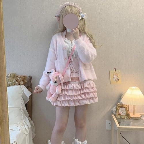OATSBAS Elastic Waist Lolita Cake Mini Skirts for Women Girls High Waist Pleated Skirt Y2K Layered Skirt thumbnail 4