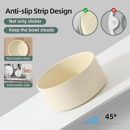 Havniva Raised Cat Bowls Water Bowl 6.1” Elevated Ceramic Cat Food and Water Bowl Whisker Friendly Pet Food Bowls for Indoor Cats, Wide Cat Water Dish Prevent Whisker Fatigue Non Slip Cat Feeder thumbnail 3