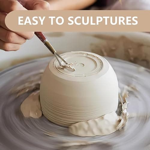 10LBs Natural Air Dry Clay Bulk, VIBRATITE All-Purpose Modeling Sculpting Pottery Clay for Beginners and Professional (White) thumbnail 5