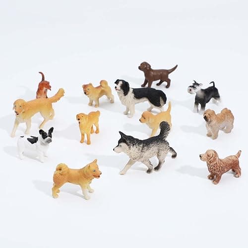 ONEST 20 Pieces Mini Dog Figurines Playset Hand Painted Tiny Dogs Realistic Detailed Plastic Puppy Figures Toys Small Dog Figurines for Kids Adults thumbnail 5