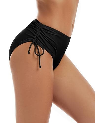 Bonneuitbebe Women's Bikini Bottoms Full Coverage Swim Bottoms Mid Waisted Swimsuit Bathing Suit Bottom thumbnail 2