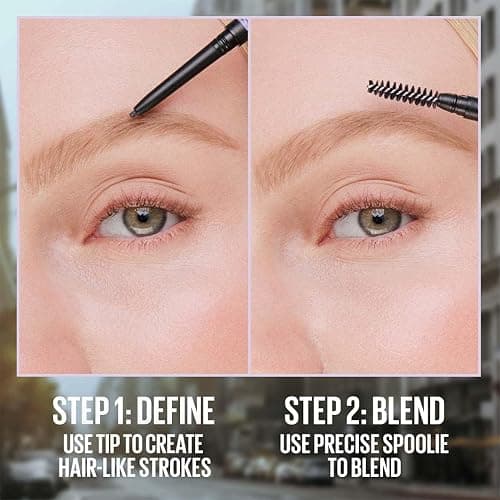 Maybelline Express Brow Ultra Slim Eyebrow Makeup, Brow Pencil with Precision Tip and Spoolie for Defined Eyebrows, Deep Brown, 1 Count thumbnail 4
