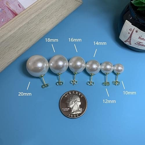 14mm Big Pearl Studs thumbnail 6