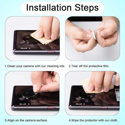 Orzero (2 Pack Camera Lens Protector for iPhone 13/ iPhone 13 Mini, Protector de Cámera Premium Metal and Glass Precise Camera Cutouts High Definition Anti-Scratch - Starlight thumbnail 7