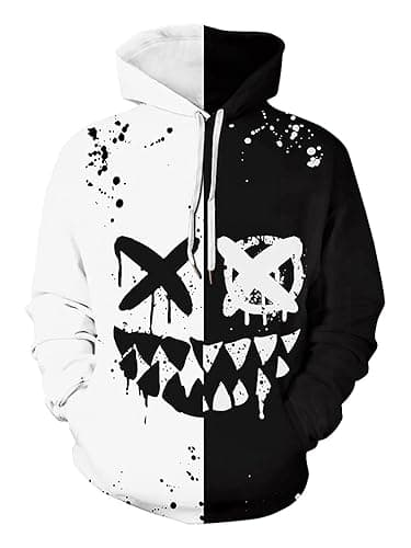 wangstar Graphic Hoodies for Men Sweatshirts Gifts Xmas Rapper Cool Things Novelty Stuff Black Red Pullover Hoodie Adult - B80 Xx Black White - Large-X-Large