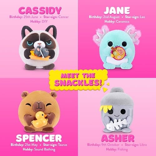 Snackles Core Series 2 5-Inch Snackle Plush by ZURU – Cute Collectible Plush with Snack Brand Accessory, Soft Squeezable Design, and Playful Character Style thumbnail 4
