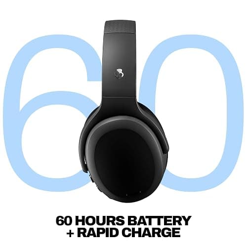 Skullcandy Crusher ANC 2 Wireless Over-Ear Bluetooth Headphones with Extra USB-C Charging Cable, Multi-Sensory Bass, Active Noise Cancelling, 60 Hours Battery, Microphone iPhone Android - True Black thumbnail 4