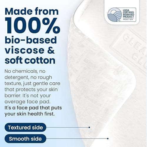 Clean Skin Club Clean² Pads 2.0 [New & Improved Edges] Guaranteed Not to Shed & Tear Face Pads, Unique Triple Layers, Textured & Ultra Soft Side, Organic Disposable Cotton, Pair with Makeup Remover thumbnail 5