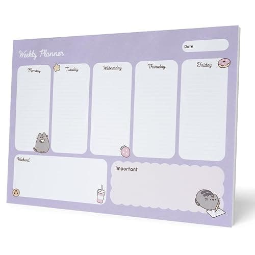 Grupo Erik Pusheen To Do List Notepad A4 54 Sheets, Pusheen Gifts | Pusheen stuff, 90 gsm paper, daily weekly planner, ADHD planner pad, improve productivity, task planner - Image 1