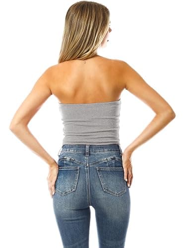 MixMatchy Women's Strapless Tube Tops Basic Bandeau Crop Sleeveless Backless Casual Sexy Going Out Tops Summer 2026 thumbnail 4