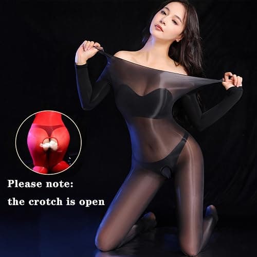 SSQKYZCSYZ Body Stockings for Women Oil Shiny Bodystocking 5D Sheer Full Body Stocking Glossy Pantyhose thumbnail 2