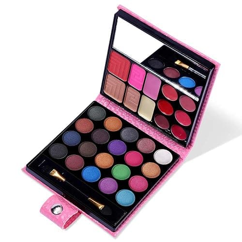 All in One Makeup Kit - 20 Eyeshadow, 6 Lip Glosses, 3 Blushers, 2 Powder, 1 Concealer, 1 Mirror, 1 Brush, Make Up Gift Set for Teen Girls, Beginners And Pros - Image 1