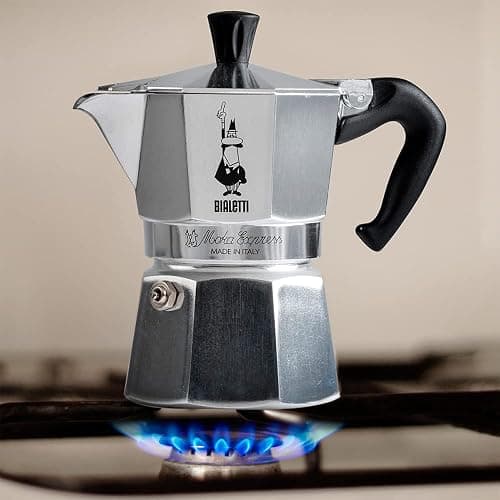 Bialetti - Moka Express: Iconic Stovetop Espresso Maker, Makes Real Italian Coffee, Moka Pot 9 Cups (14 Oz - 420 Ml), Aluminium, Silver thumbnail 4