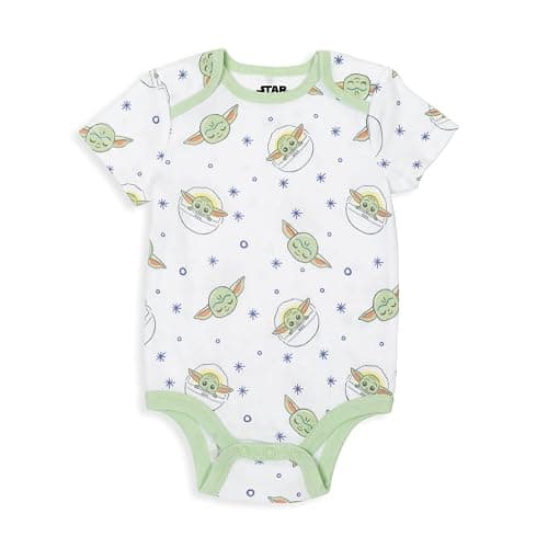 STAR WARS The Mandalorian The Child 5 Pack Short Sleeve Baby Bodysuits Newborn to Infant thumbnail 4