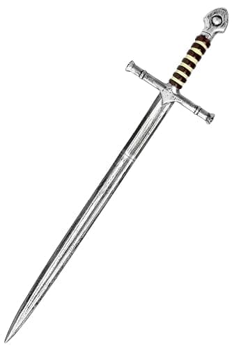 quescu Medieval Knight Toy Sword,35.6" Plastics Sword Medieval Warrior Costume Accessories for Renaissance Fair Cosplay,Props - Image 1