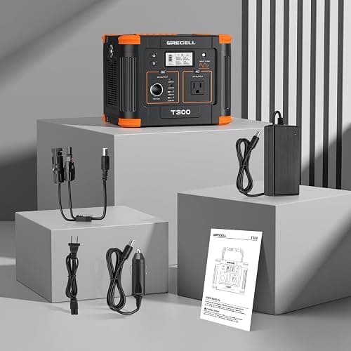 Portable Power Station 300W, GRECELL 230.88Wh Solar Generator with 60W USB-C PD Output, 110V Pure Sine Wave AC Outlet Backup Lithium Battery for Outdoors Camping Travel Home Blackout thumbnail 9