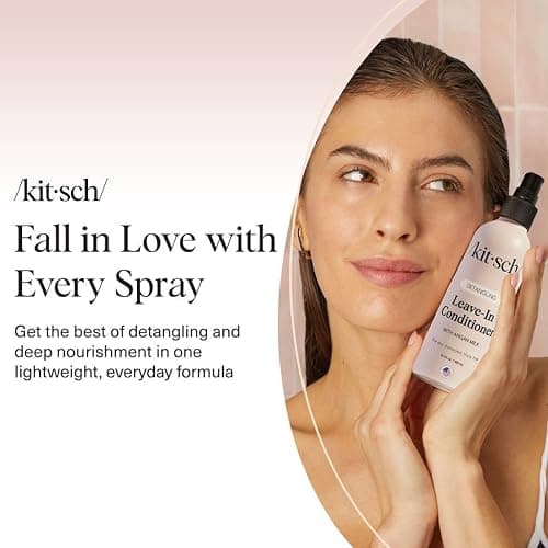Kitsch Argan Milk Leave In Conditioner Spray – Hair Detangler Spray for Curly, Wavy, Fine, Dry & Damaged Hair - Silicone-Free | Ideal Gifts for Women - 6.3oz thumbnail 9