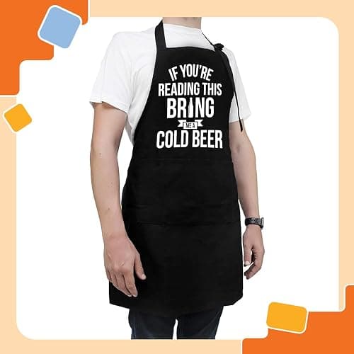 NewEleven Fathers Day Gift For Men, Dad, Husband, Him - Aprons For Men With Pockets thumbnail 6