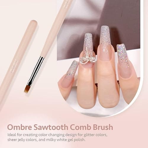 GAOY 8 Pcs Nail Brushes for Nail Art, Nail Design Tools for Nail Detail Painting, French Liner and Dotting Pens for Nail DIY thumbnail 5
