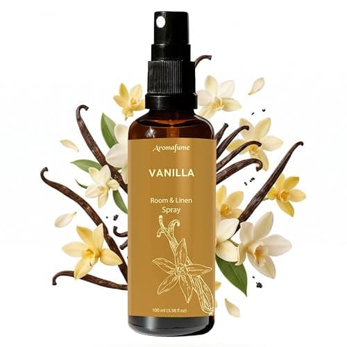 Vanilla Air Freshener Spray for Room, Linen & Pillow 100ml by Aromafume | Made with Pure Vanilla Essential Oil | Aromatherapy Spray to Comfort and Unwind | Mist for Bedding, Fabrics - Image 1