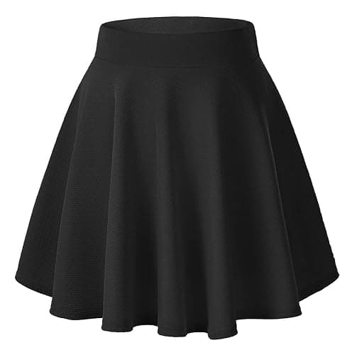 Urban CoCo Women's Basic Versatile Stretchy Flared Casual Mini Skater Skirt - Image 1
