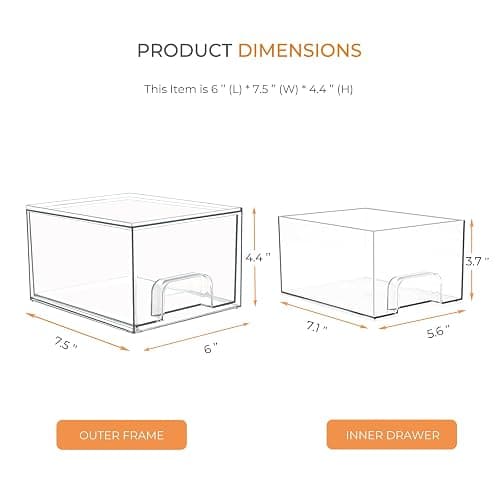 Rolheit 4 Pack Laundry Room Organization Storage Drawers with Labels, Clear Stackable Dryer Sheet Holder and Pod Containers, Detergent Dispenser for Laundry Room Organizing and Decor thumbnail 3
