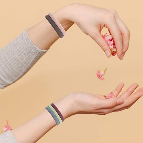 Qarwayoc 50PCS Large Hair Ties, Thick Cotton Seamless Hair Ties, Hair Elastic Ponytail Holders, No Damage for Thick Heavy Hair, 2 Inch in Diameter, 5 Colors thumbnail 4