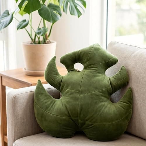 Green Philosophy Co. Monstera Leaf™ Pillow - Mossy Earth - Large Soft Plant-Shaped Plush Cushion for Couch, Bed, or Reading Nook - Cute & Unique Nature-Inspired Decor Throw Pillow thumbnail 2