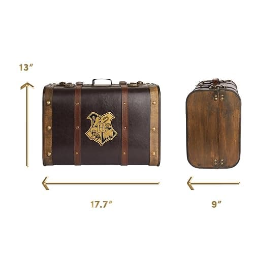 Harry Potter Hogwarts School Trunk - Large 17.5” Collectible Storage Chest with Hogwarts Crest - Official Wizarding World Prop Replica & Decorative Keepsake Box - Not for Travel Use thumbnail 3