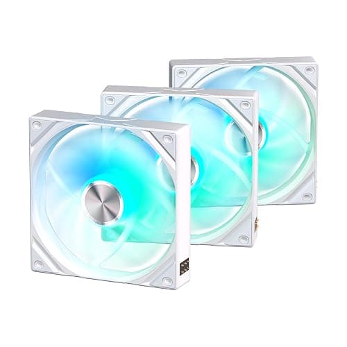 TRYX ROTA SL ARGB White 120mm Case Fan 3in1 Pogo-Pin Connection with Magnetic Cable Gen2 ARGB Light Quiet PC Case Fan - Image 1
