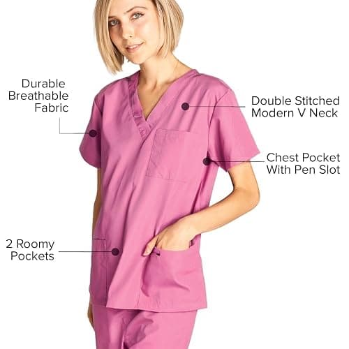 Dagacci light pink scrub set thumbnail 5