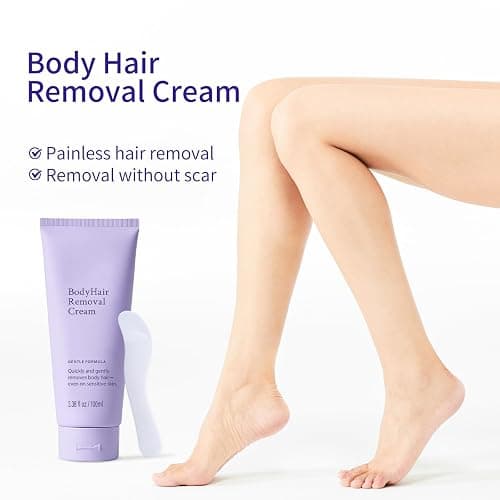2 Pcs Hair Removal Cream,Body Hair Removal Cream Sensitive Skin,Gentle and Effective Depilatory Formula for Smooth Skin,Ideal for Legs, Arms, and Bikini Area thumbnail 3