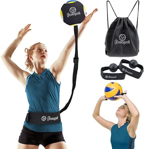 focopot Volleyball Training Equipment Aid,Solo Volleyball Trainer to Practice Serve, Spike, Set and Pass,Perfect Volleyball Trainer Gift for Beginners & Pro - Image 1
