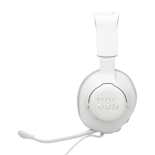 JBL Quantum 100M2 - Wired Over-Ear Gaming Headset with omnidirectional, Detachable mic with Mute Option and Fabric-Covered Memory Foam Ear Cushions, Compatible with All Platforms (White) thumbnail 9