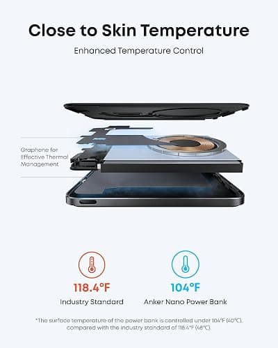 Anker Nano Power Bank, Ultra-Slim 5,000mAh Magnetic Wireless Charging Battery, Qi2 Certified 15W Max MagSafe-Compatible Portable Charger, Ergonomic Design, for iPhone Air/17/16 Series thumbnail 5