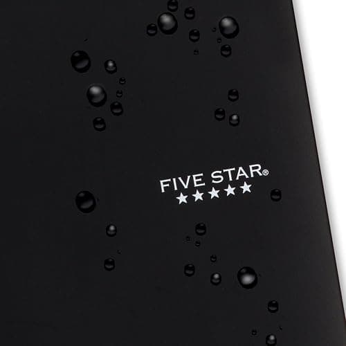 Five Star Spiral Notebook + Study App, 5 Subject, College Ruled Paper, Fights Ink Bleed, Water Resistant Cover, 8-1/2" x 11", 200 Sheets, Black (72081) (Pack of 2) thumbnail 6