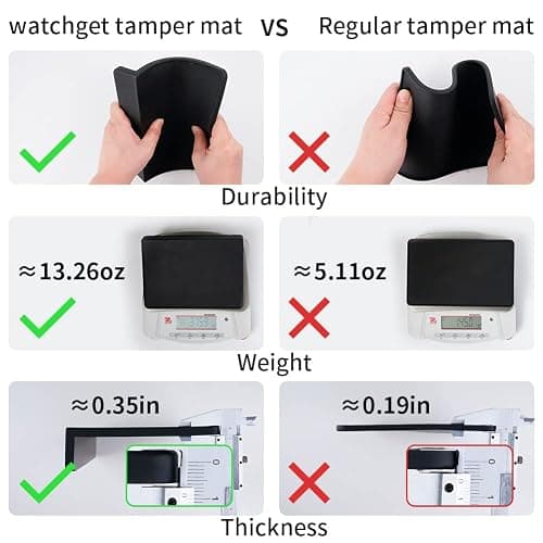 watchget Espresso Tamping Mat, Coffee Tamper Mat, Black Food Grade Silicone Pad, 8Inch X 6Inch Coffee Tamping Mat, Portafilter Mat For Barista Espresso Machine Accessory, Waterproof and Heat Resistant thumbnail 4