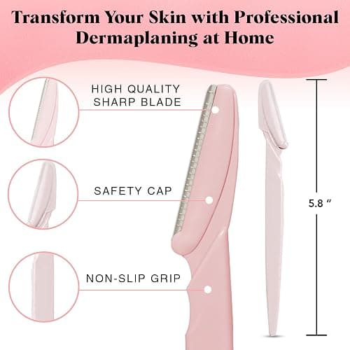 Kitsch Dermaplaning Bundle – Hydrating Dermaplane Oil & 12pc Dermaplane Blush Razors for Smooth, Glowing Skin thumbnail 7