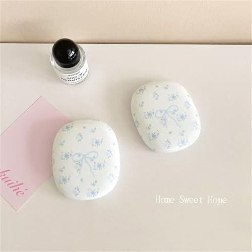 SCJLSDA for AirPods Max Case Woman,Cute Exquisite Bow Flower Pattern Design,Floral Print Shock Buffer Headphones Ear Buds Protective Cover for Girls (Bow) thumbnail 4