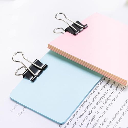 Amazon Basics Sturdy Binder Clips, Office Supplies, Medium 1.25 inches, Document Organizing, Sturdy Steel, Black, 24 Count (2 Pack of 12) thumbnail 11